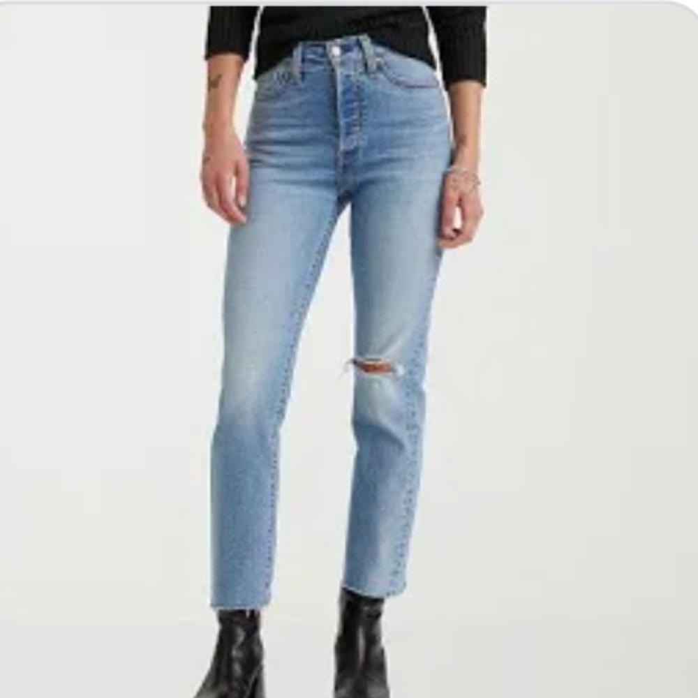 Levi's wedgie straight leg button fly jeans